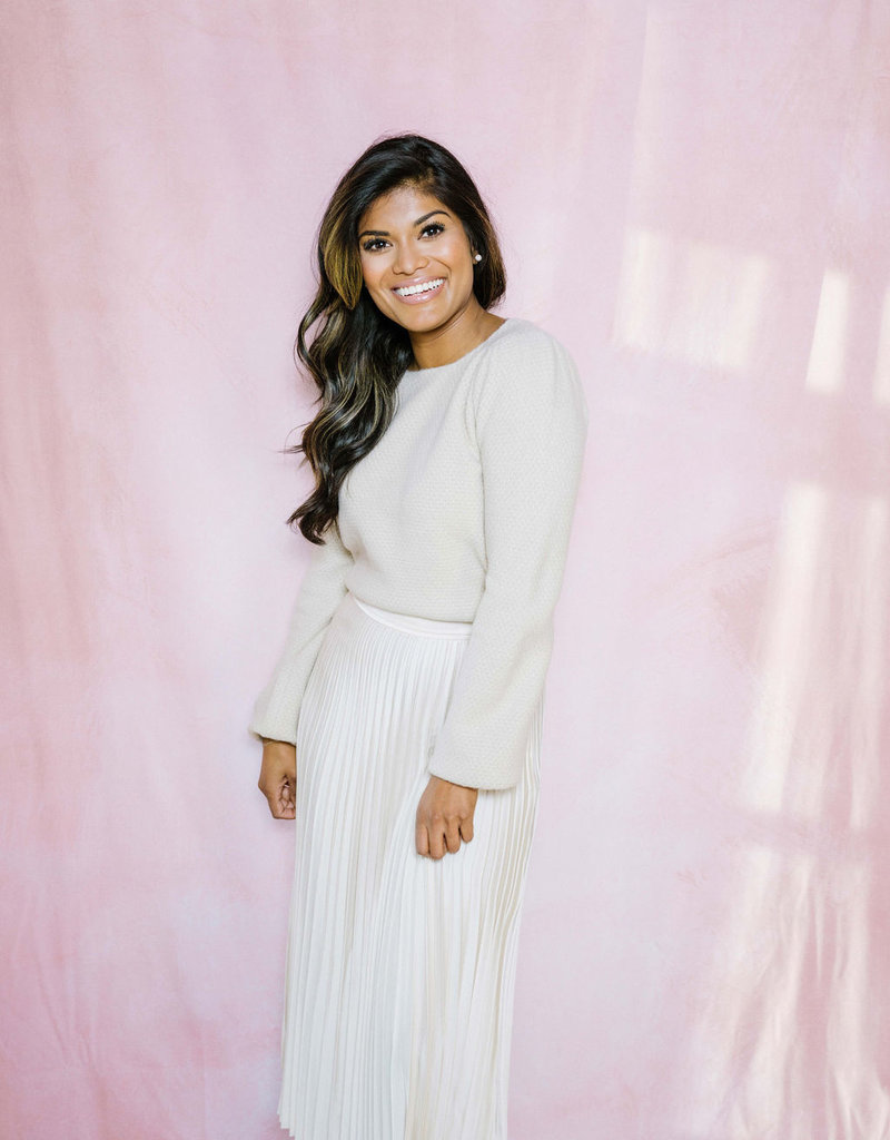 Cream clearance pleated skirt