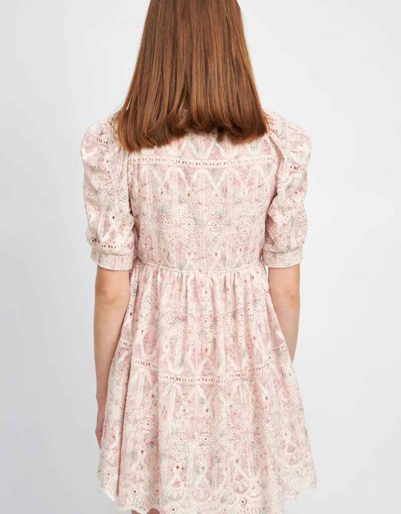 En Saison Ulima Emroidered Floral Mini Dress