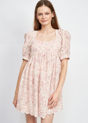 En Saison Ulima Emroidered Floral Mini Dress *Only One Left - Medium*