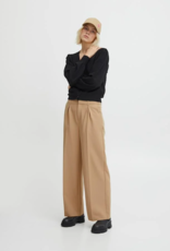 ICHI Lexi Wide Leg Trouser in Tan (FINAL SALE)