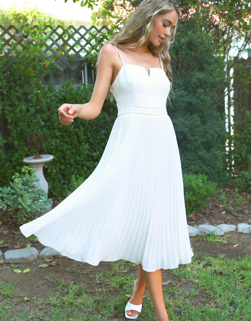 Camilla Pleated Midi Dress Adorn Boutique