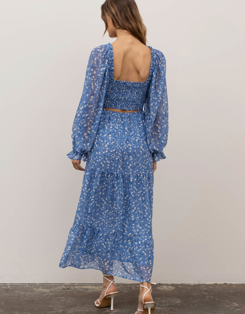 Moon River Layne Shirred Maxi Dress