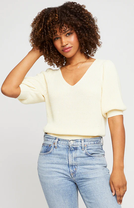 FEMME V NECK PULLOVER SWEATER