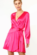 Greylin Ester Satin Wrap Dress (FINAL SALE)