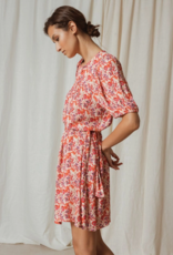 Indi and Cold Adella Puff Sleeve Dress With Tie Belt