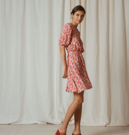 Indi and Cold Adella Puff Sleeve Dress With Tie Belt