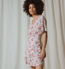 Indi and Cold Raquel Short Sleeve V-Neck Dress *Only One Left - XS*