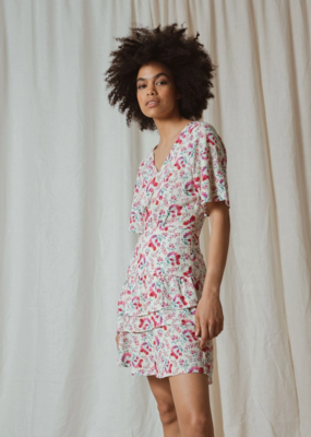 Indi and Cold Raquel Short Sleeve V-Neck Dress *Only One Left - XS*
