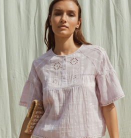 Indi and Cold Estrella Fretwork Cotton Blouse