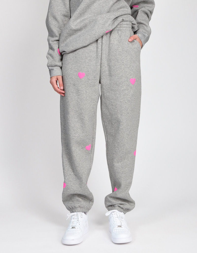 Brunette the Label Heart Fleece Oversized Jogger