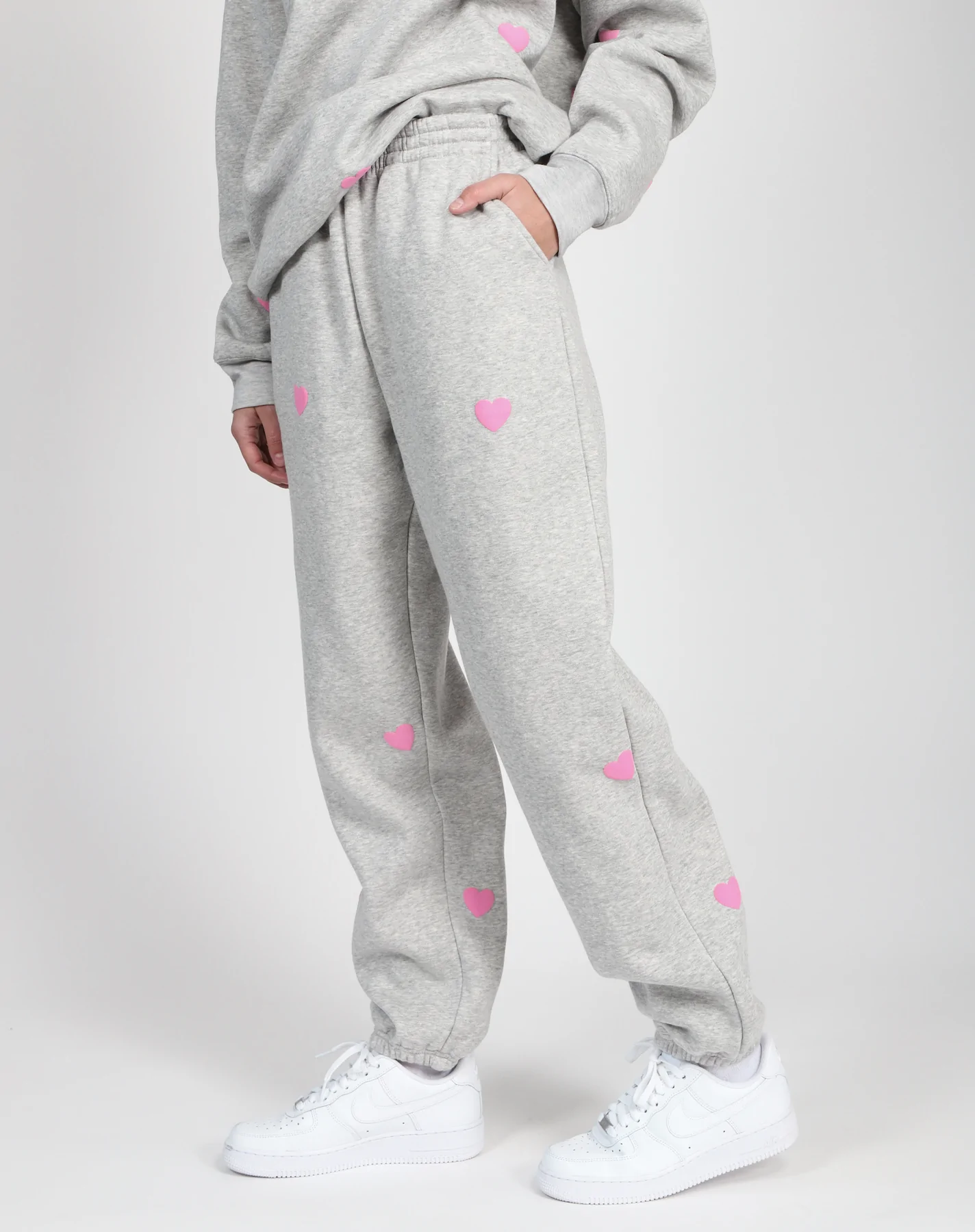 T2Love Candy Pink Heart Print Joggers - Everything But The Princess