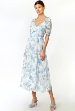 Adelyn Rae Madelin Faux Wrap Embroidered Midi (FINAL SALE)