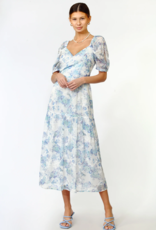 Adelyn Rae Madelin Faux Wrap Embroidered Midi (FINAL SALE)