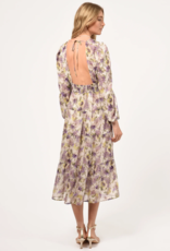 Adelyn Rae Leah Floral Open Back Tiered Maxi Dress
