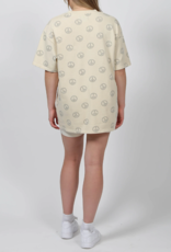 Brunette the Label Peace Sign Boxy Tee (FINAL SALE)