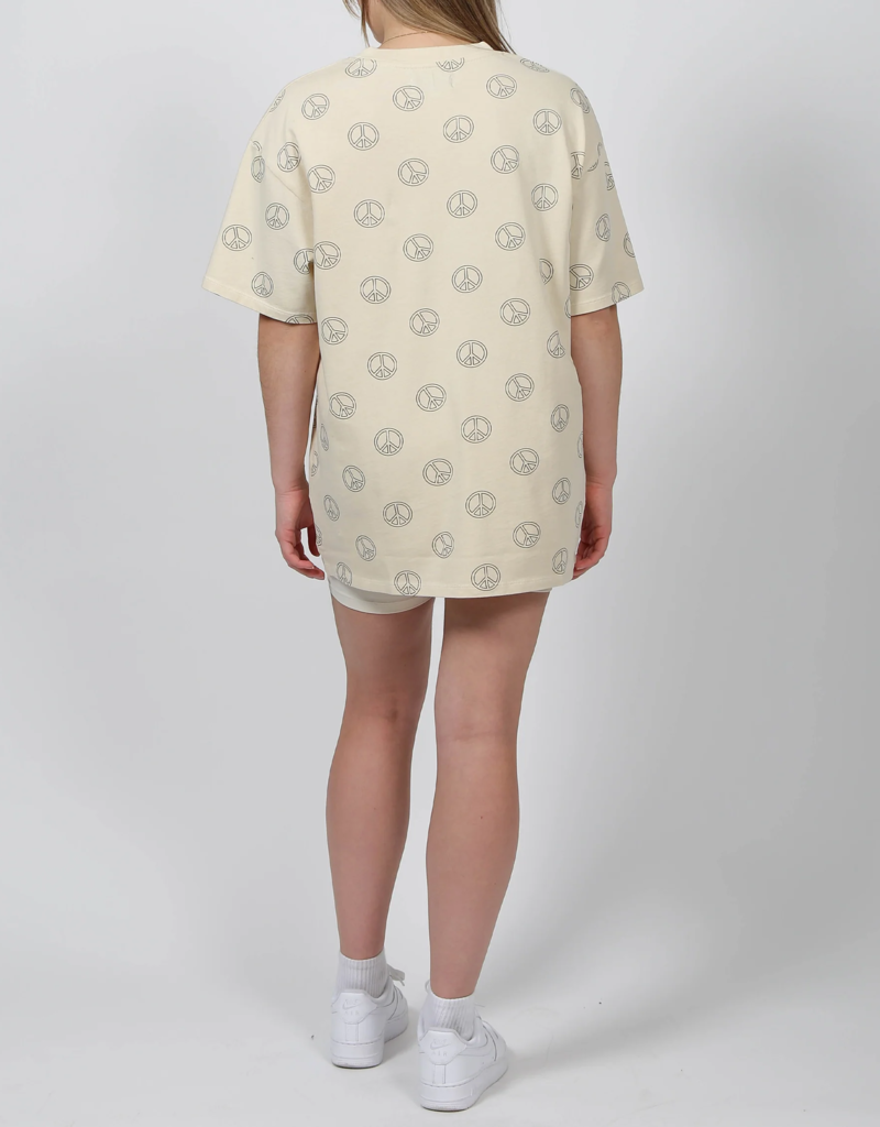 Brunette the Label Peace Sign Boxy Tee (FINAL SALE)