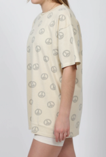 Brunette the Label Peace Sign Boxy Tee (FINAL SALE)