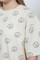 Brunette the Label Peace Sign Boxy Tee