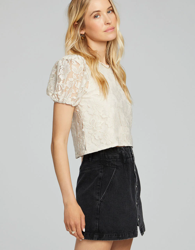 Saltwater Luxe Rich Cropped Lace Top