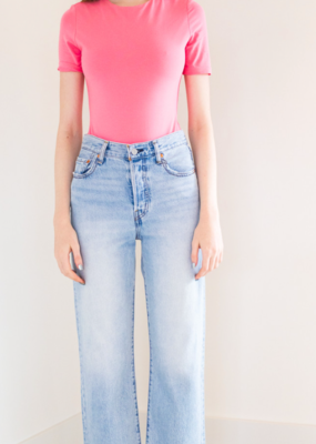 Privilege Pavani Tee Bodysuit in Bubblegum