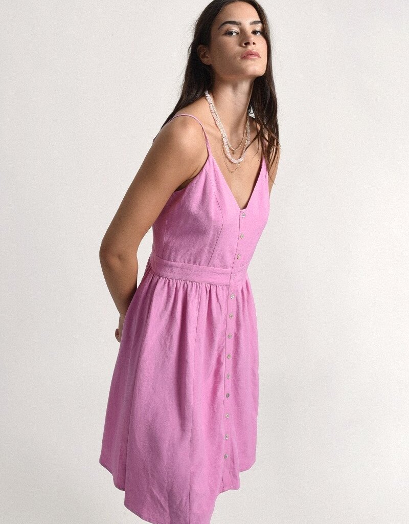 Molly Bracken Rizzo Button Front V-Neck Dress (FINAL SALE)