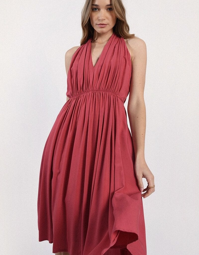 Anita Asymmetric V-Neck Dress - Adorn Boutique