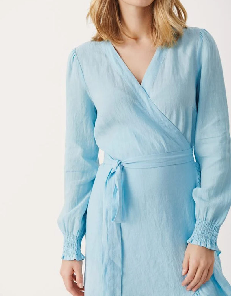 Part Two Sol Linen Mini Wrap Dress (FINAL SALE)