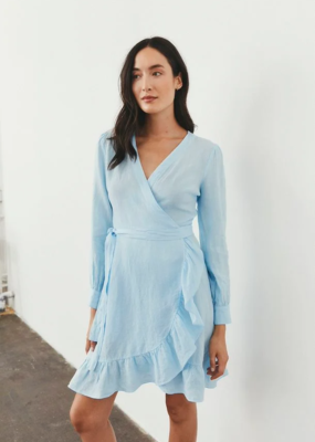 Part Two Sol Linen Mini Wrap Dress *One Left - Size 4*