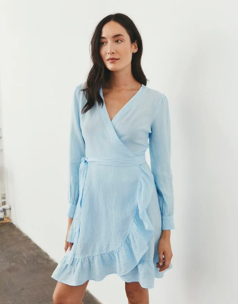 Part Two Sol Linen Mini Wrap Dress (FINAL SALE)