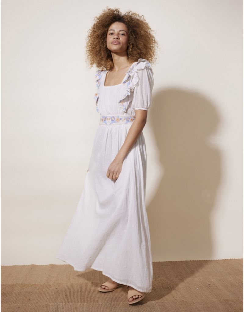 Louizon Batette Embroidered Maxi Dress