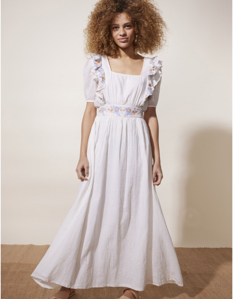 Louizon Batette Embroidered Maxi Dress