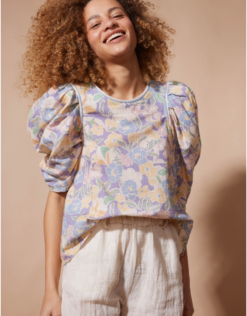 Louizon Funny Puff Sleeve Top