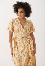 Part Two Clarina Midi Wrap Dress (Gold Mix)