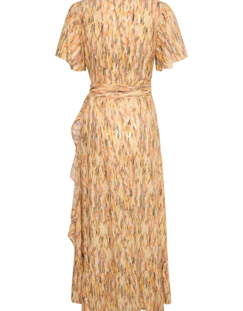 Part Two Clarina Midi Wrap Dress (Gold Mix)