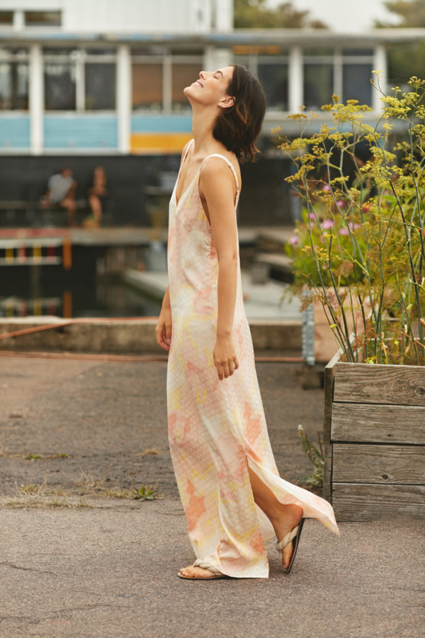 Aurelie Watercolour Maxi Dress - Adorn Boutique