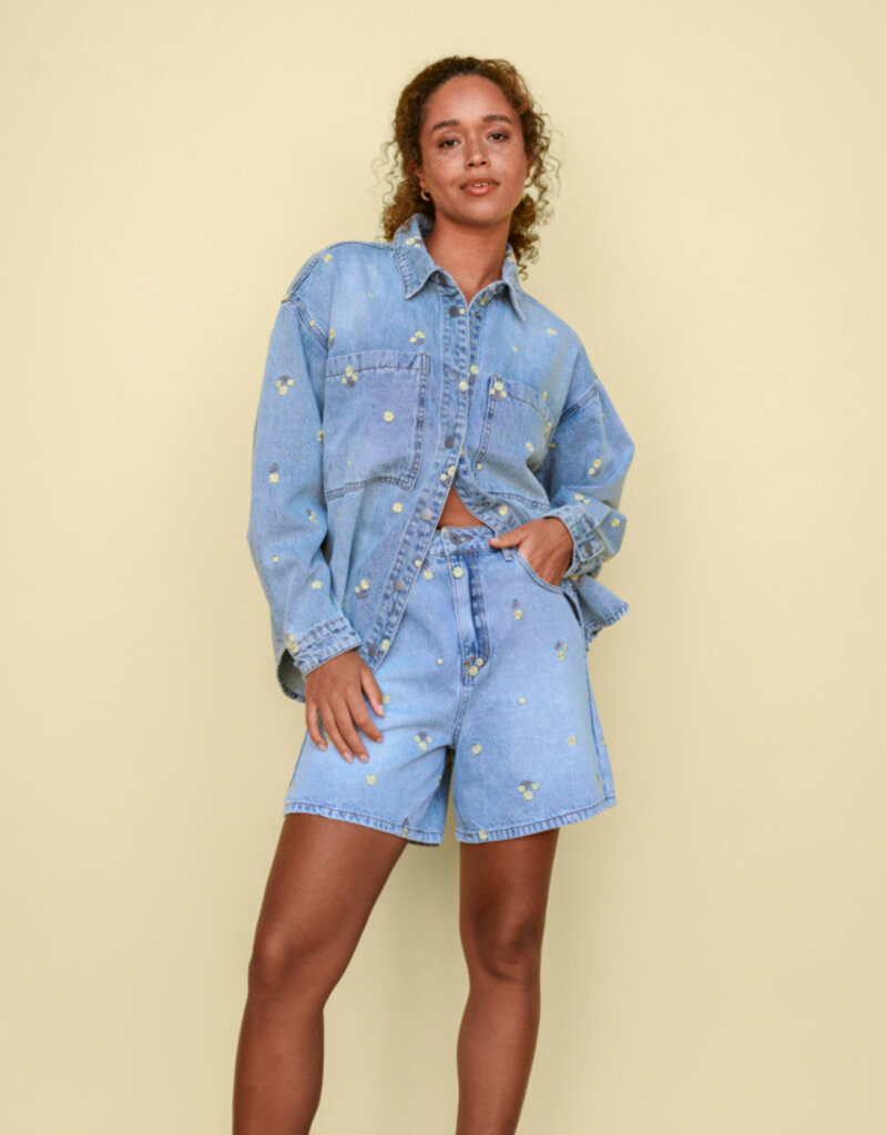 Kaffe Betty Embroidered Denim Jacket