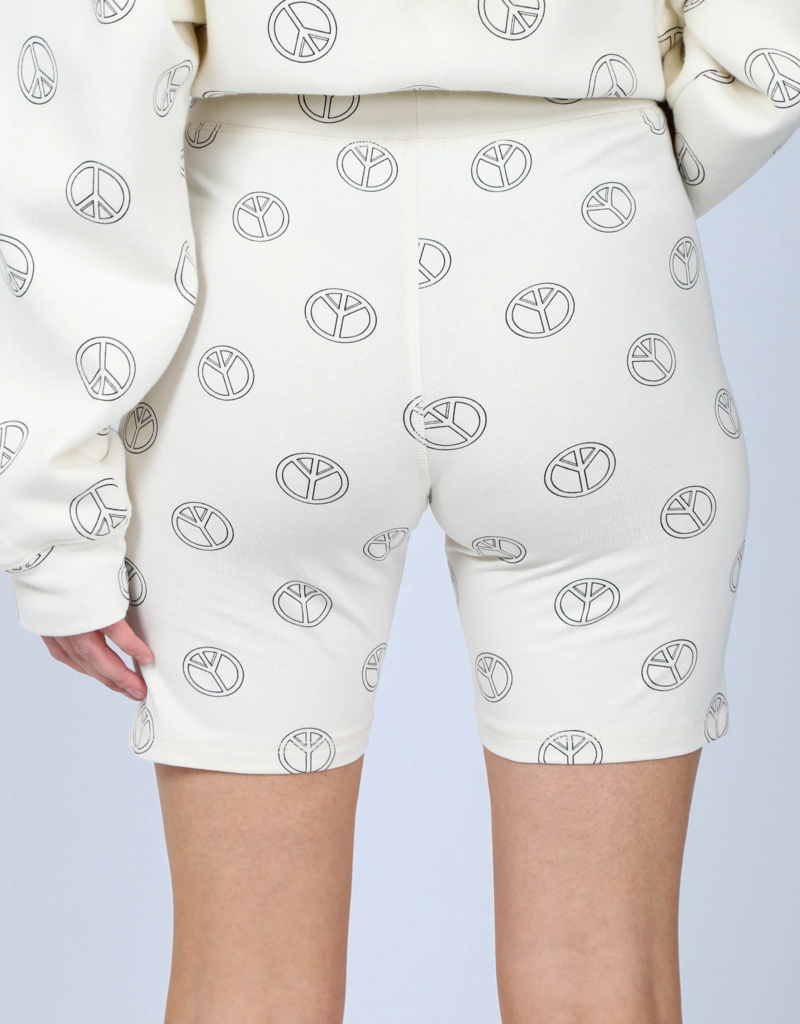 Brunette the Label Peace Sign Biker Short (FINAL SALE)