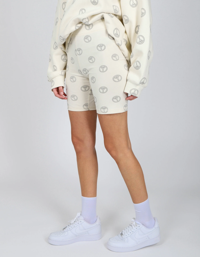 Brunette the Label Peace Sign Biker Short (FINAL SALE)