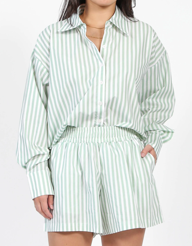 Brunette the Label Striped Button Up