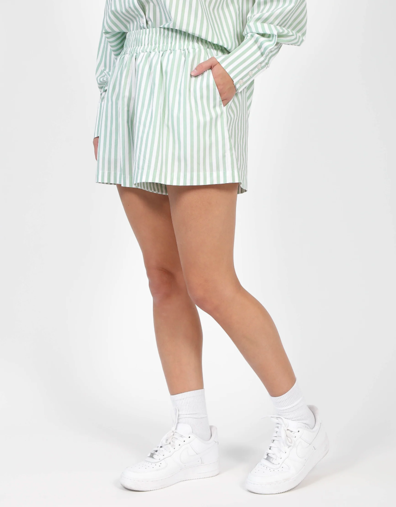 Brunette the Label Striped High Waist Short