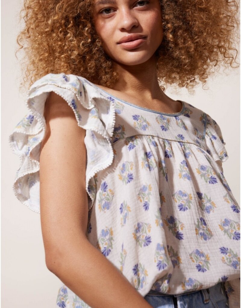 Louizon Momette Printed Sleeveless Blouse (FINAL SALE)
