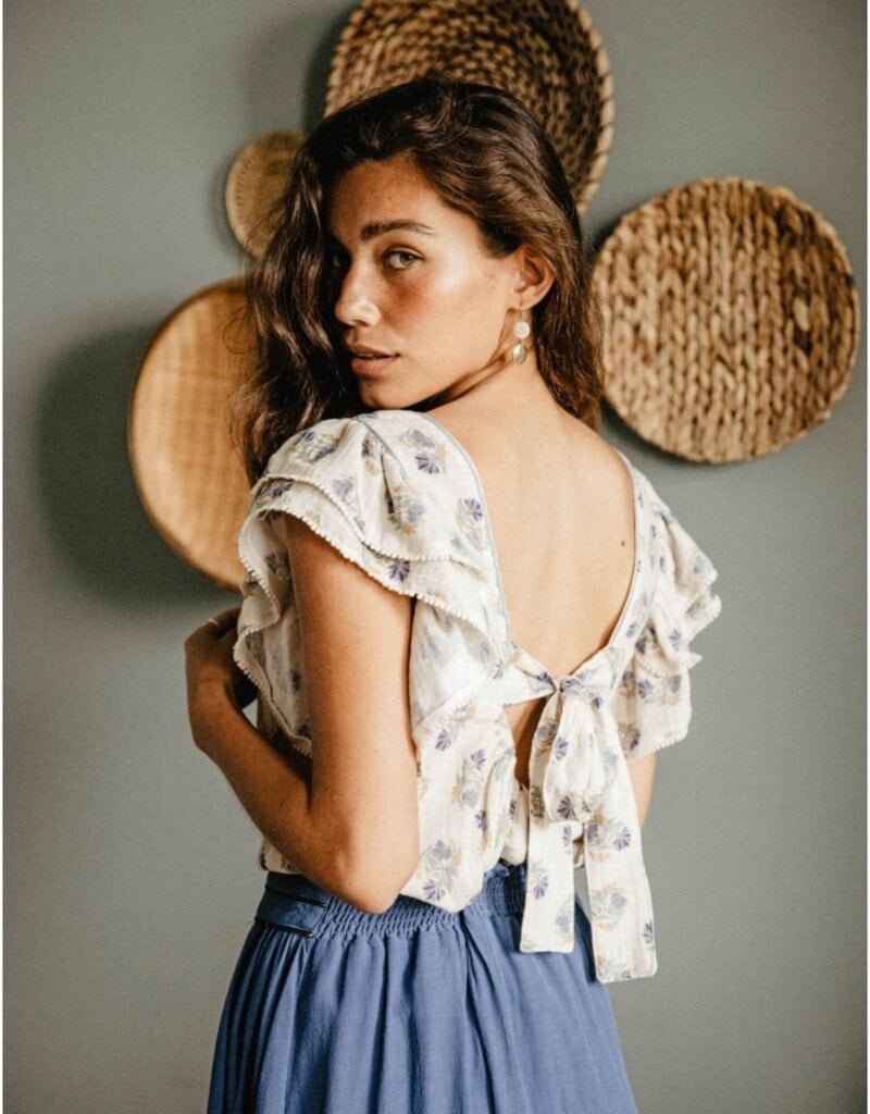 Louizon Momette Printed Sleeveless Blouse (FINAL SALE)