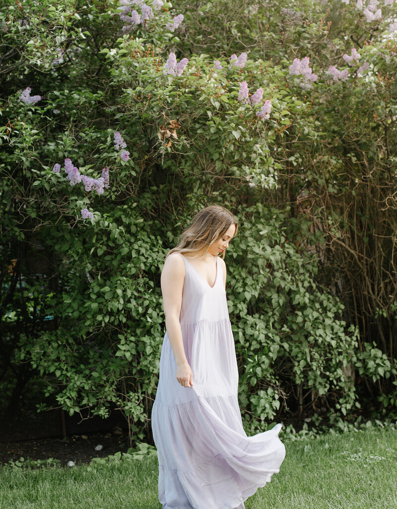 LAB Escarra Tiered Satin Maxi (FINAL SALE)