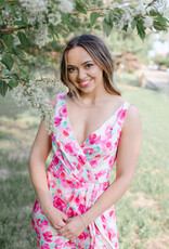 Adelyn Rae Alma Drape Front Mini Dress Final Sale