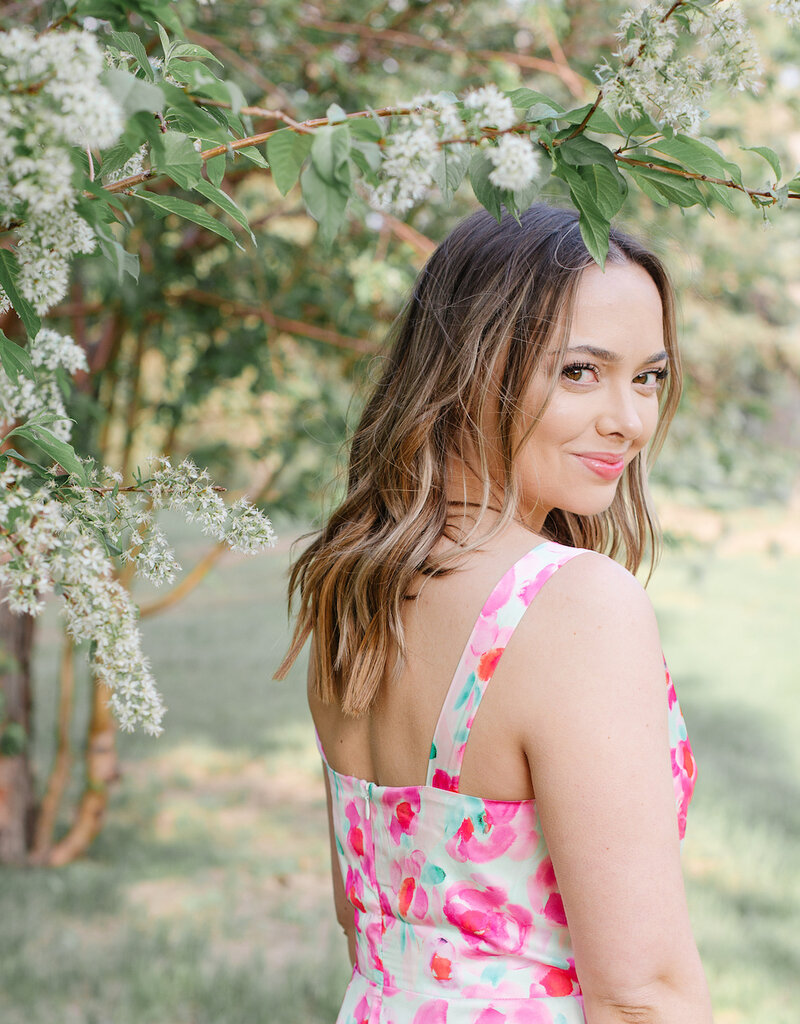 Adelyn Rae Alma Drape Front Mini Dress Final Sale