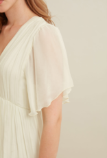 LAB Betel Flutter Sleeve Satin Maxi (FINAL SALE)