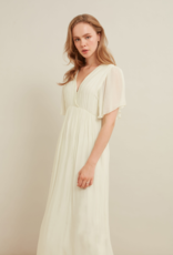 LAB Betel Flutter Sleeve Satin Maxi (FINAL SALE)