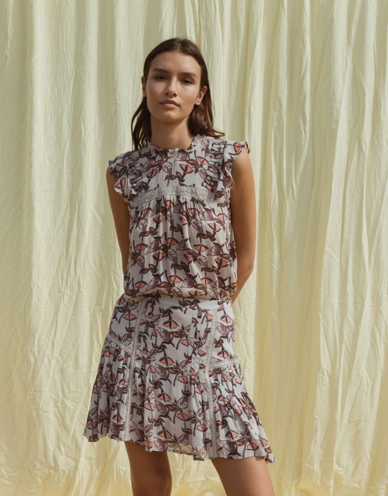 Indi and Cold Marta Highneck Sleeveless Blouse (FINAL SALE)