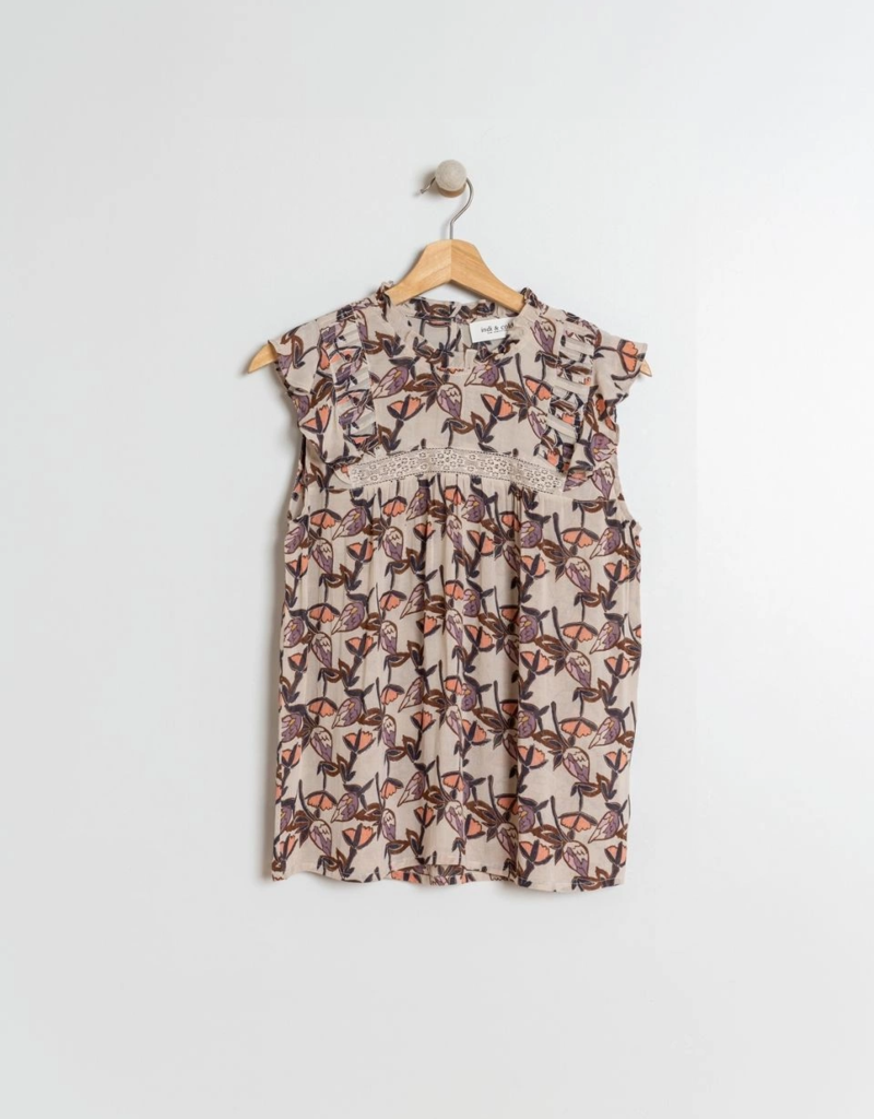 Indi and Cold Marta Highneck Sleeveless Blouse (FINAL SALE)
