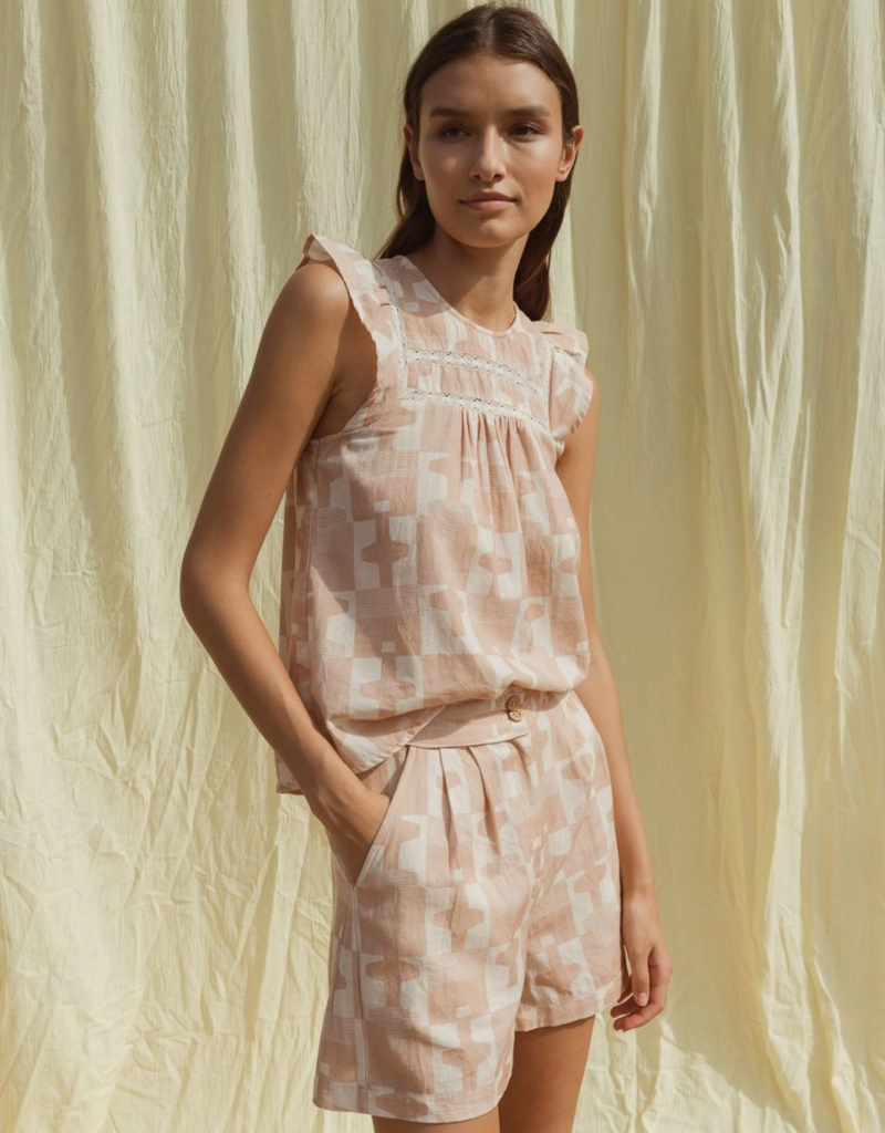 Indi and Cold Amora Sleeveless Print Blouse (FINAL SALE)